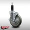 Service Caster 5'' SS Gray Poly Swivel 1-1/8'' Expanding Stem Caster with Brake SCC-SSEX20S514-PPUB-TLB-118 - alternate 4